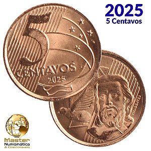 Lançamento - Moeda 5 Centavos 2025 - Flor de Cunho
