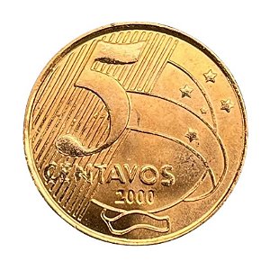 Moeda de 5 Centavos 2000 - RARA - V-466 - FC