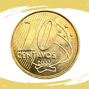 Moeda de 10 Centavos 2000 - RARA - V-493 - FC