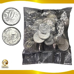 Sachê com 50 Moedas de 50 Centavos 2014- V-559 - FC