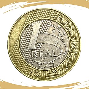 Moeda de 1 Real 1999 - RARA - V-572 - Alpaca - Rara - Circulada
