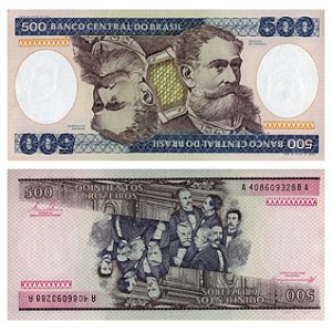 Brasil - Cédula de 500 Cruzeiros 1985 - Deodoro da Fonseca - C-161 - Série 4195 - Flor de Estampa