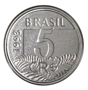 Promoção - Moeda de 5 Cruzeiros Reais 1993 Arara - V-430 - Sob/FC