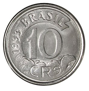 Promoção - Moeda de 10 Cruzeiros Reais 1993 Tamanduá - V-432 - Sob/FC