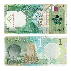 Catar - Cédula de 1 Ryal 2022 - P-32b - Flor de Estampa