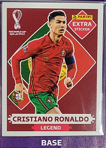 Extra Legend - Cristiano Ronaldo Bordô (Base) - Portugal - Original Panini - Copa do Mundo do Qatar 2022