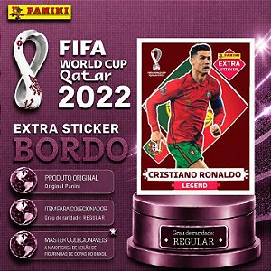 2022 Extra Legend - Cristiano Ronaldo Bordô (Base) - Portugal - Original Panini - Copa do Mundo do Qatar 2022