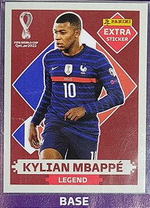 Extra Legend - Kylian Mbappe Bordô (Base) - França - Original Panini - Copa do Mundo do Qatar 2022