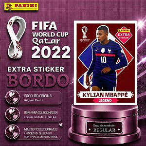 2022 Extra Legend - Kylian Mbappe Bordô (Base) - França - Original Panini - Copa do Mundo do Qatar 2022