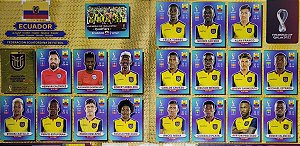 Seleção do Equador Completa - ECU1 a ECU20 - 20 Figurinhas - Grupo A - Copa do Qatar 2022 - Original Panini