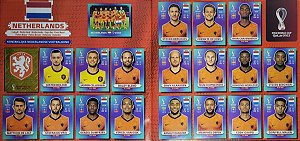 Seleção da Holanda Completa - NED1 a NED20 - 20 Figurinhas - Grupo A - Copa do Qatar 2022 - Original Panini