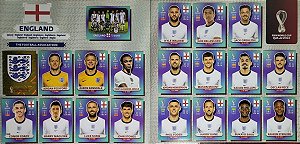 Seleção da Inglaterra Completa - ENG1 a ENG20 - 20 Figurinhas - Grupo B - Copa do Qatar 2022 - Original Panini