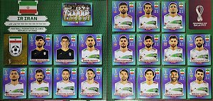 Seleção do Irã Completa - IRN1 a IRN20 - 20 Figurinhas - Grupo B - Copa do Qatar 2022 - Original Panini