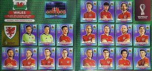 Seleção do País de Gales Completa - WAL1 a WAL20 - 20 Figurinhas - Grupo B - Copa do Qatar 2022 - Original Panini
