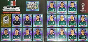 Seleção do México Completa - MEX1 a MEX20 - 20 Figurinhas - Grupo C - Copa do Qatar 2022 - Original Panini