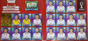 Seleção da Polonia Completa - POL1 a POL20 - 20 Figurinhas - Grupo C - Copa do Qatar 2022 - Original Panini