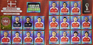 Seleção da Dinamarca Completa - DEN1 a DEN20 - 20 Figurinhas - Grupo D - Copa do Qatar 2022 - Original Panini