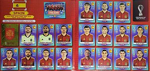 Seleção da Espanha Completa - ESP1 a ESP20 - 20 Figurinhas - Grupo E - Copa do Qatar 2022 - Original Panini