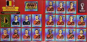 Seleção da Belgica Completa - BEL1 a BEL20 - 20 Figurinhas - Grupo F - Copa do Qatar 2022 - Original Panini