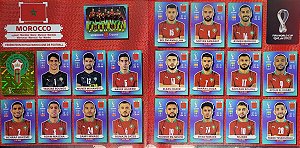 Seleção de Marrocos Completa - MAR1 a MAR20 - 20 Figurinhas - Grupo F - Copa do Qatar 2022 - Original Panini