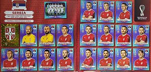 Seleção da Servia Completa - SRB1 a SRB20 - 20 Figurinhas - Grupo G - Copa do Qatar 2022 - Original Panini