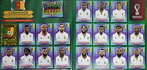 Seleção de Camarões Completa - CMR1 a CMR20 - 20 Figurinhas - Grupo G - Copa do Qatar 2022 - Original Panini