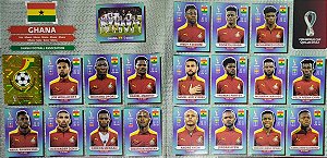 Seleção de Gana Completa - GHA1 a GHA20 - 20 Figurinhas - Grupo H - Copa do Qatar 2022 - Original Panini