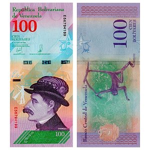 Venezuela - Cédula de 100 Bolivares Soberanos 2018 - P-106c - Ezequiel Zamora - FE
