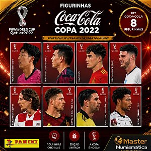 Kit Coca Cola Completo com as 08 Figurinhas - C1 até C8 - Copa do Qatar 2022 - Original Panini