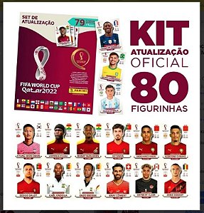 Kit Atualização - 80 Cromos de Reposição - Copa do Qatar 2022 - Kit Completo com as 80 Figurinhas de Reposição - Original Panini