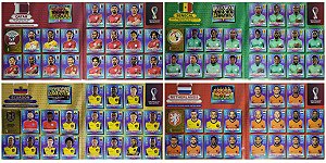 Kit com as 4 Seleções do Grupo A - Qatar - Senegal - Equador e Holanda - Todas as 80 Figurinhas - Grupo A - Copa do Qatar 2022 - Original Panini
