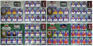 Kit com as 4 Seleções do Grupo B - Inglaterra - Irã - Estados Unidos e Pais de Gales - Todas as 80 Figurinhas - Grupo A - Copa do Qatar 2022 - Original Panini