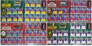 Kit com as 4 Seleções do Grupo G - Brasil - Servia - Suiça e Camarões - Todas as 80 Figurinhas - Grupo A - Copa do Qatar 2022 - Original Panini