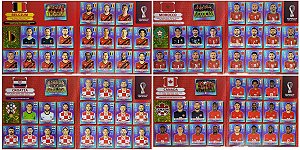 Kit com as 4 Seleções do Grupo F - Belgica - Canadá - Marrocos e Croácia - Todas as 80 Figurinhas - Grupo A - Copa do Qatar 2022 - Original Panini