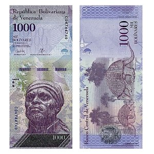 Venezuela - Cédula de 1000 Bolivares Forte 2017 - P-95b - Negro Primero - FE