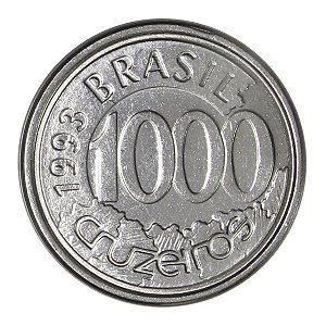Promoção - Moeda de 1000 Cruzeiros 1993 - V-428 - Acará - Aço Inox - Sob/FC