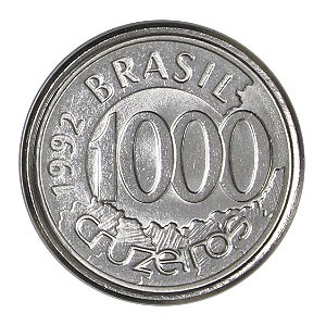 Promoção - Moeda de 1000 Cruzeiros 1992 - V-427 - Rara - Acará - Aço Inox - Sob/FC