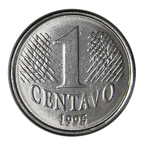 Moeda de 1 Centavo 1995 - V-439 - Aço Inox - 1ª Familia do Real - 20.0mm - 3.0g - Circulada