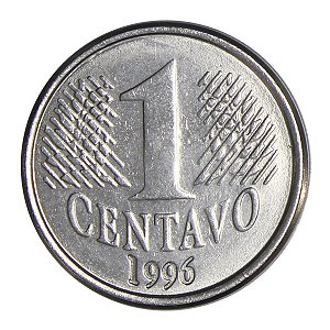 Moeda de 1 Centavo 1996 - V-440 - Aço Inox - 1ª Familia do Real - 20.0mm - 3.0g - Circulada