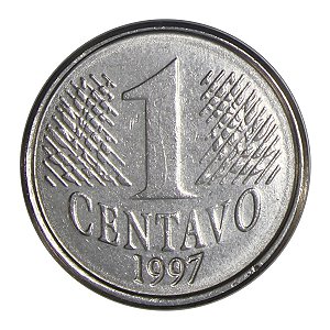 Moeda de 1 Centavo 1997 - V-441 - Aço Inox - 1ª Familia do Real - 20.0mm - 3.0g - Circulada