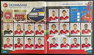 Seleção da Dinamarca Completa (DEN) - Figurinhas 252 a 271 - Grupo C - Copa da Russia 2018 - Original Panini