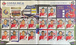Seleção da Costa Rica Completa (CRC) - Figurinhas 392 a 411 - Grupo E - Copa da Russia 2018 - Original Panini