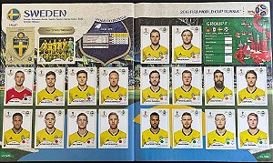 Seleção da Suécia Completa (SWE) - Figurinhas 472 a 491 - Grupo F - Copa da Russia 2018 - Original Panini
