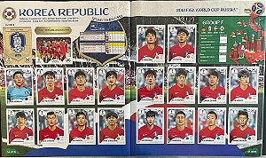 Seleção da Coréia do Sul Completa (KOR) - Figurinhas 492 a 511 - Grupo F - Copa da Russia 2018 - Original Panini