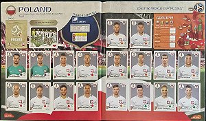 Seleção da Polonia Completa (POL) - Figurinhas 592 a 611 - Grupo H - Copa da Russia 2018 - Original Panini