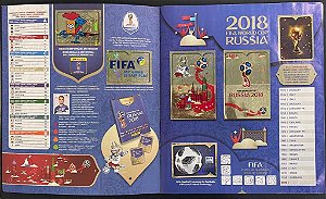 Figurinhas Brilhantes Logos, Taça, Mascote e Bola - 00 a 7 - Copa da Russia 2018 - Original Panini