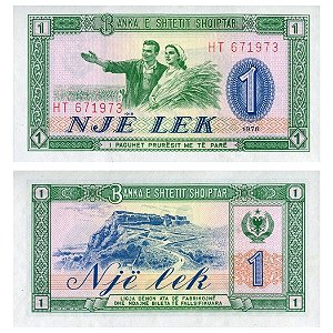Albania - Cédula de 1 Lek 1976 - P-40a - FE