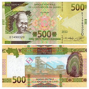 Guiné - Cédula de 500 Francs 2022 - P-52b - FE
