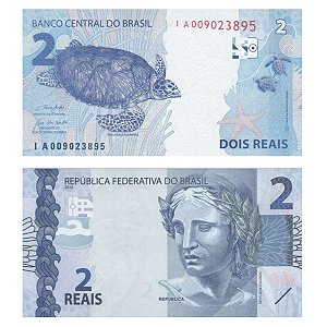 Brasil - Cédula de 2 Reais 2021 C-339 - IA - Guedes/Campos Neto - 2ª Familia - FE