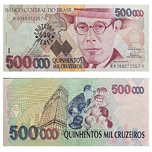 Brasil - Cédula de 500 Cruzeiros Reais 1993 C-236 - Mario de Andrade - Soberba